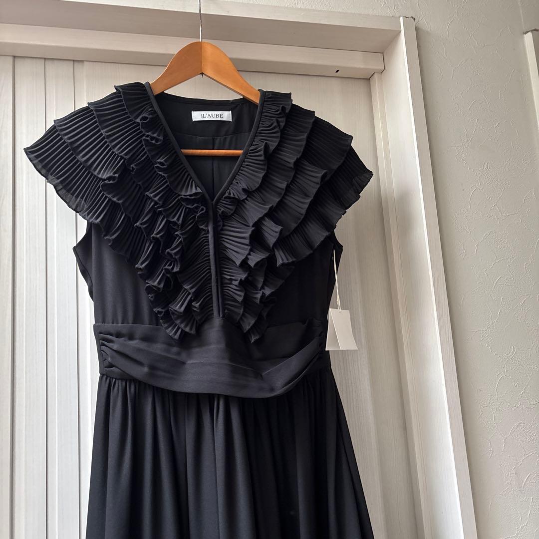 新品laubeblanc Pleats collar Chiffon Dress