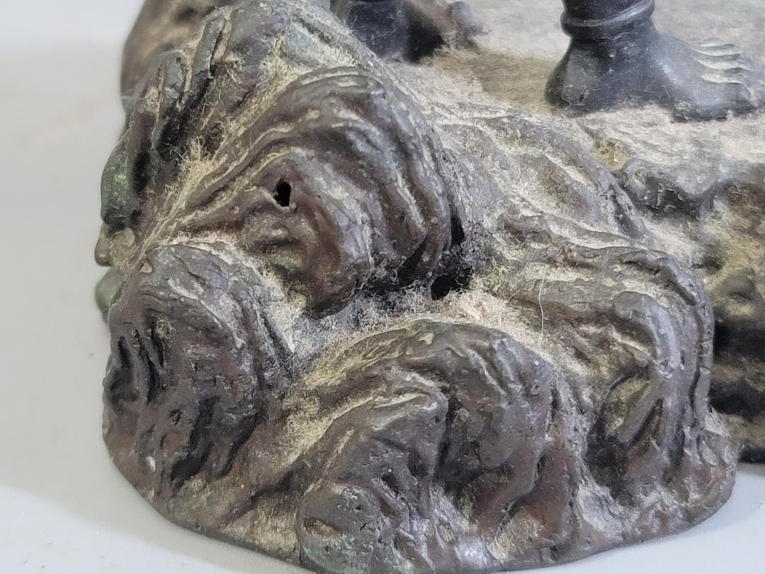 古美術 銅 鬼力 香炉