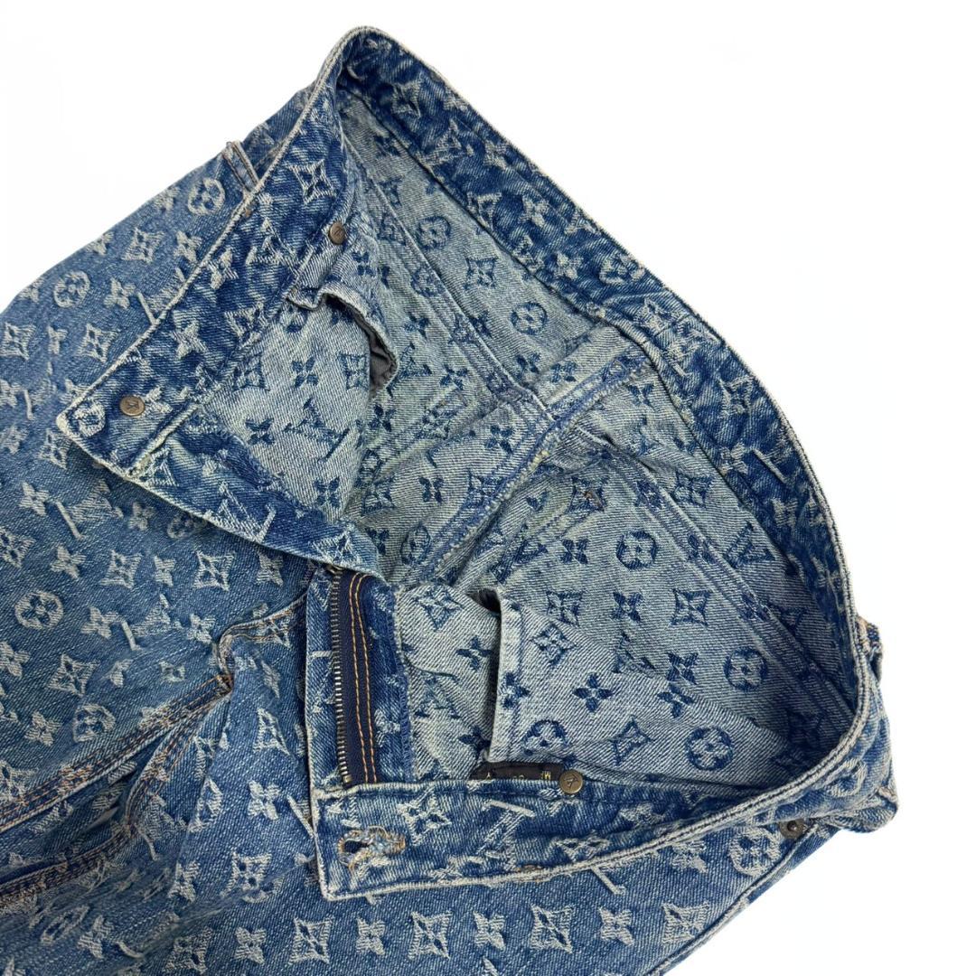リリナ❤️様 ルイヴィトン デニムパンツ ブルー 38 モノグラムジーンズ