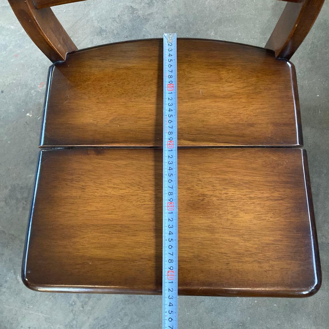 B ナガノインテリア 天然木 椅子 ハートマーク カントリー調