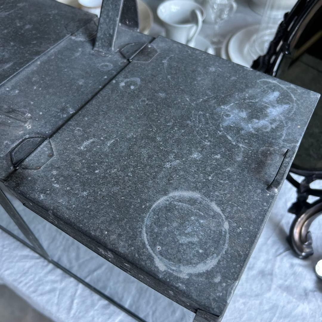 レア　フランスアンティーク　ブリキ　パンケース　ショーケース　両開　バタフライ式