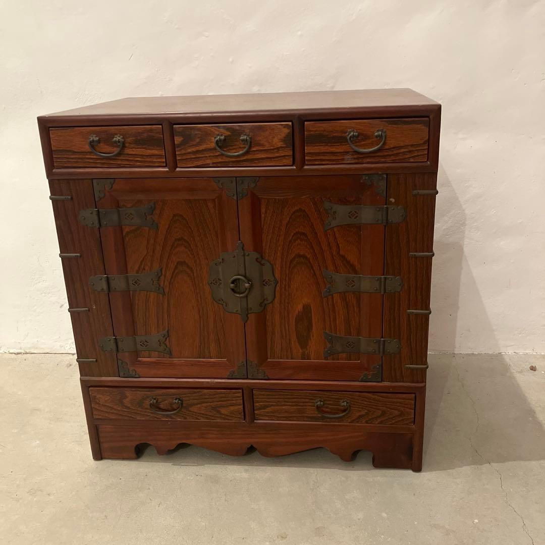 李朝家具 ミニチェストパンダジ 収納家具 ミニキャビネット 小道具 アンティーク