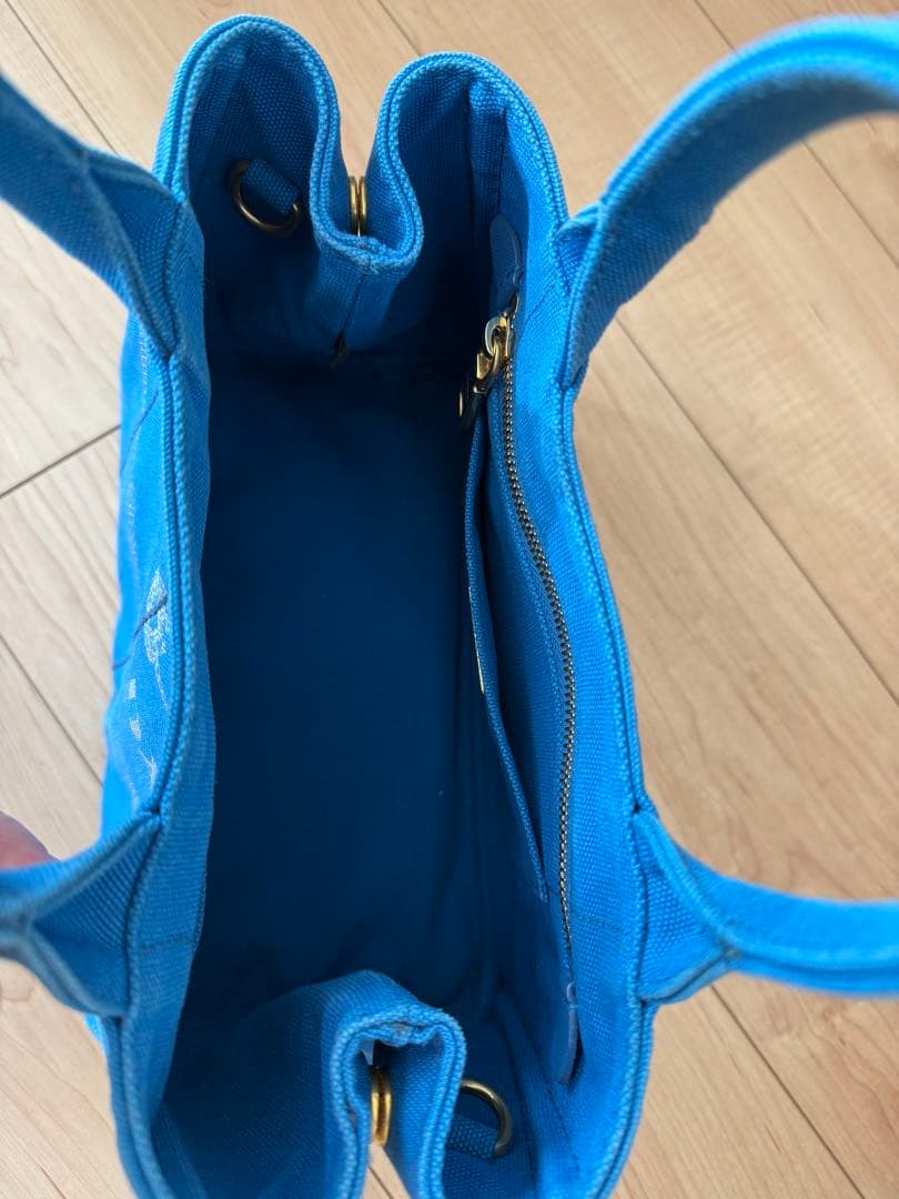 【美品】PRADA カナパ　ブルー