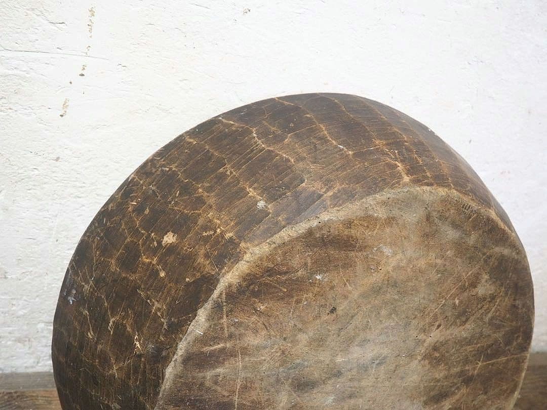 1349 W62cm レトロなこね鉢　捏ね鉢　蕎麦打ち　うどん　古道具　木皿