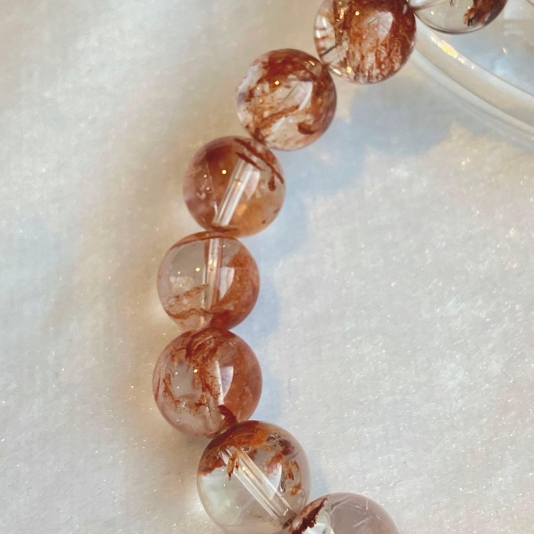 レア！バックボーン薔薇ガーデンクォーツ レッドガーデンクォーツ ブレスレット