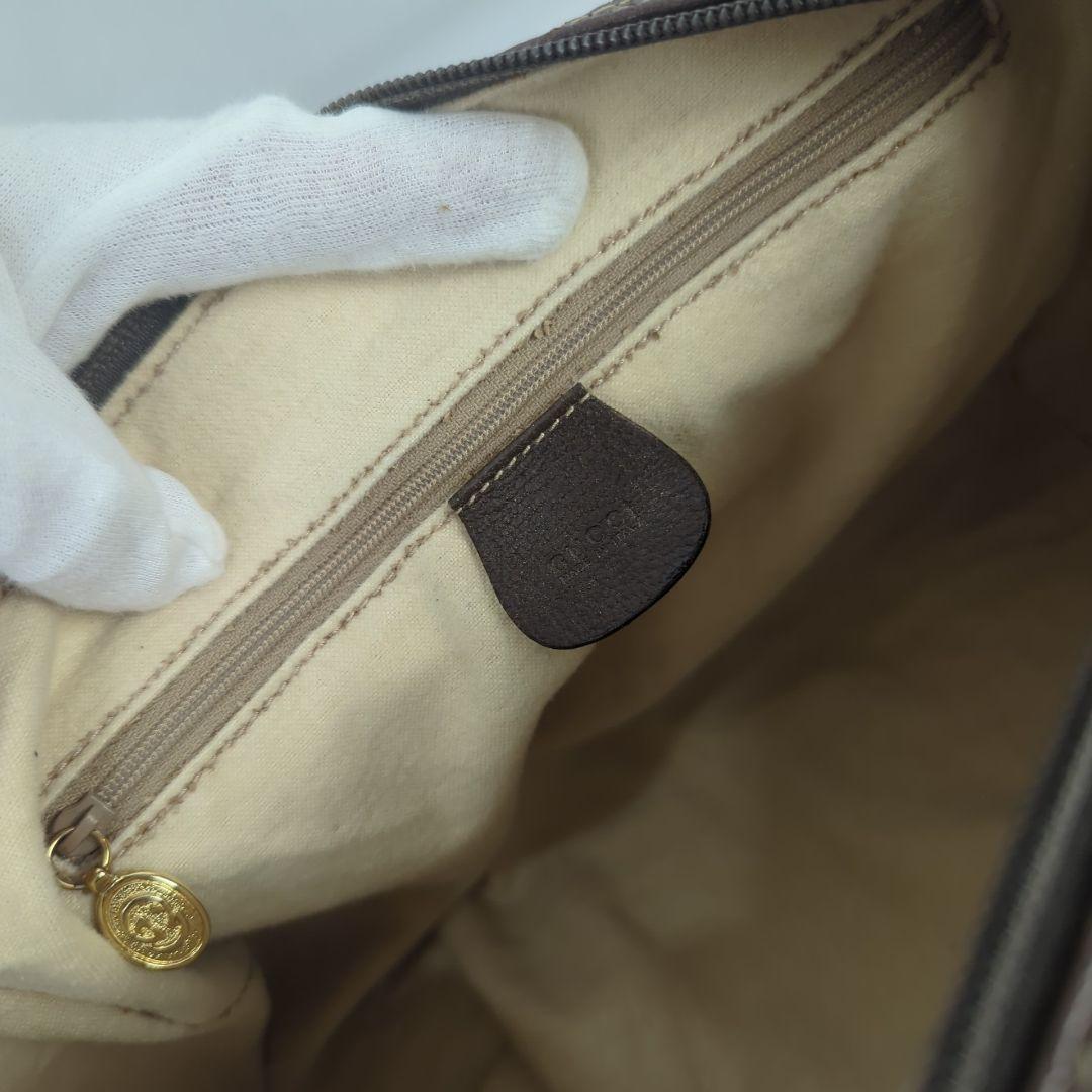 【良品】GUCCI オールド グッチ GG柄 ミニボストン ハンドバッグ