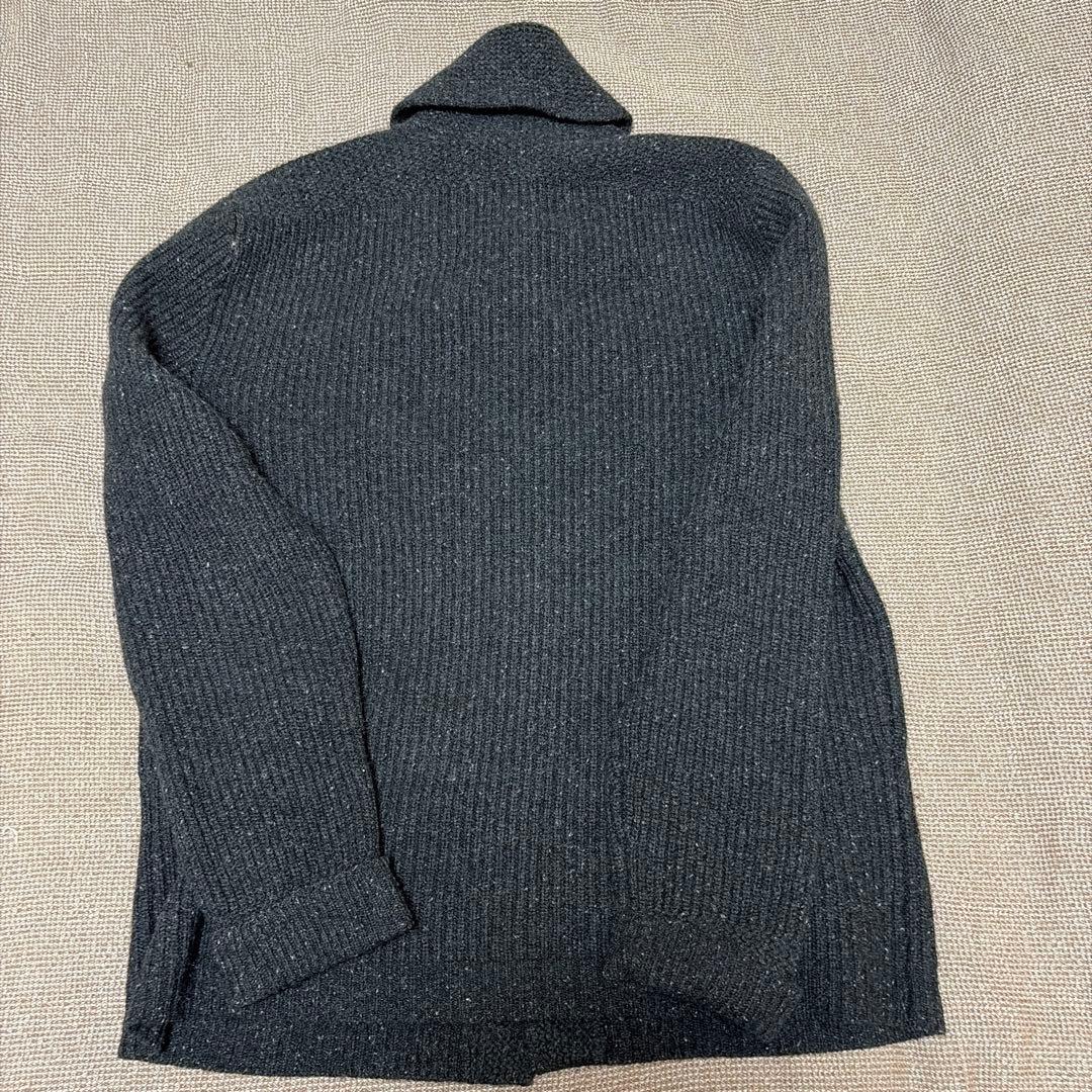 RRL カシミア100ショールカラーカーディガン　チャコールグレー　ごま塩