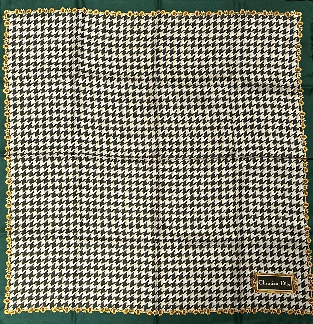 Christian Dior ハウンドトゥーススカーフ 約58×58cm