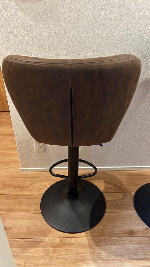 SALE❣️スエード風カウンターチェア　ブラウン 【1脚】