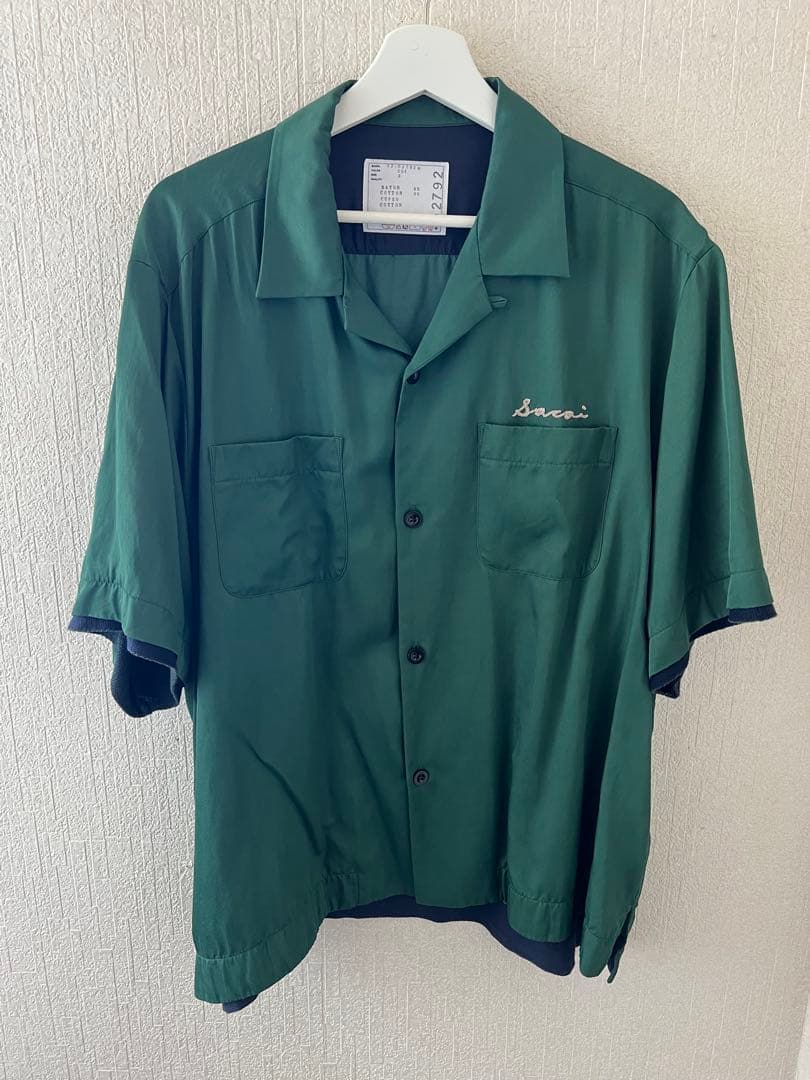 ウェア・シャツ 22ss sacai Cotton Twill Bowling Shirt