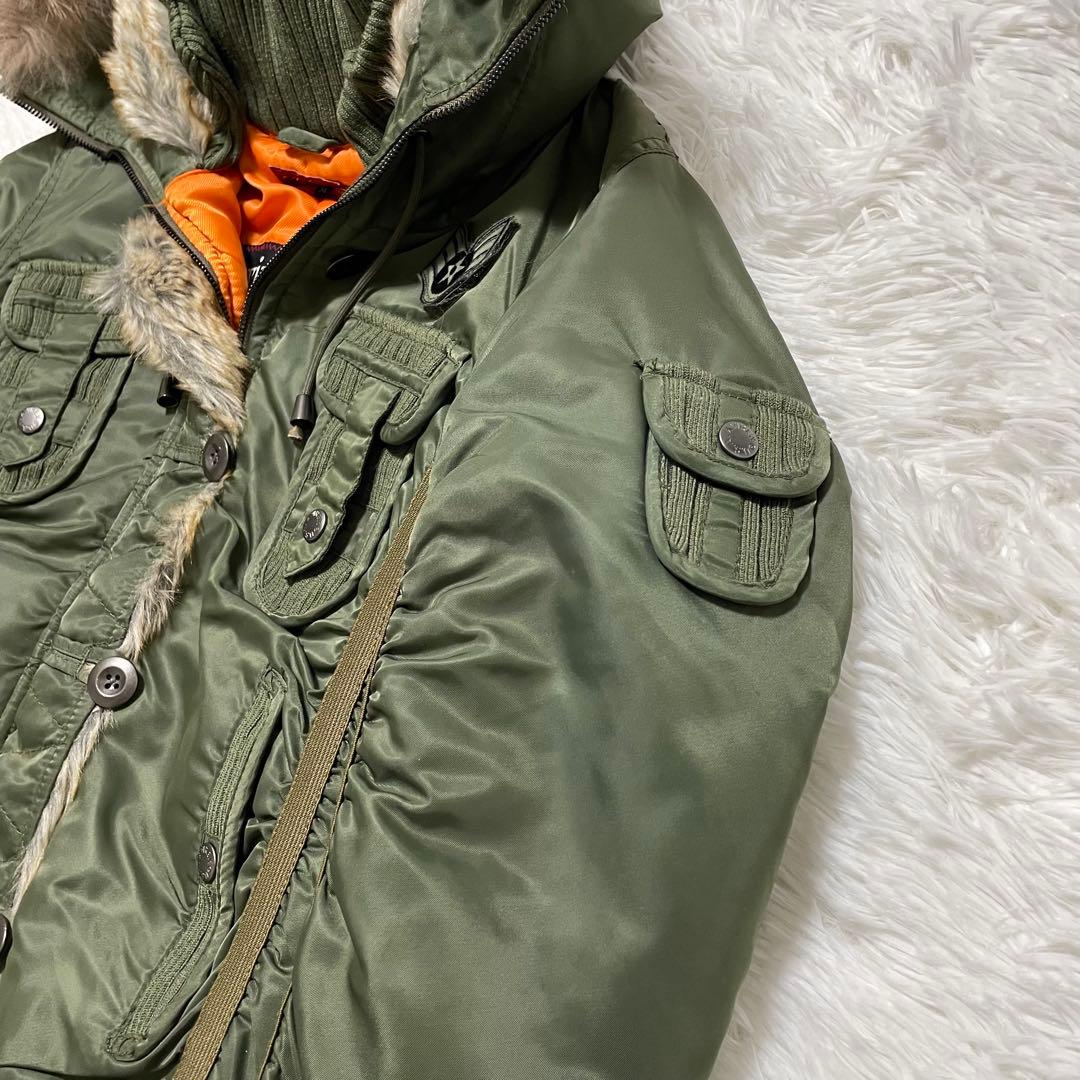 AVIREX リアルファー 短丈 N-2B グランジ y2k 平成ギャル M