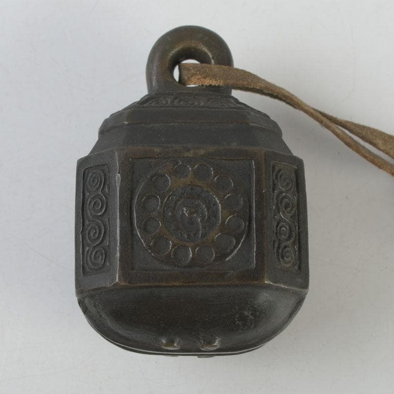 中国　古銅宣徳銅　鐸鈴　銅鐸　銅鐘　C　8602