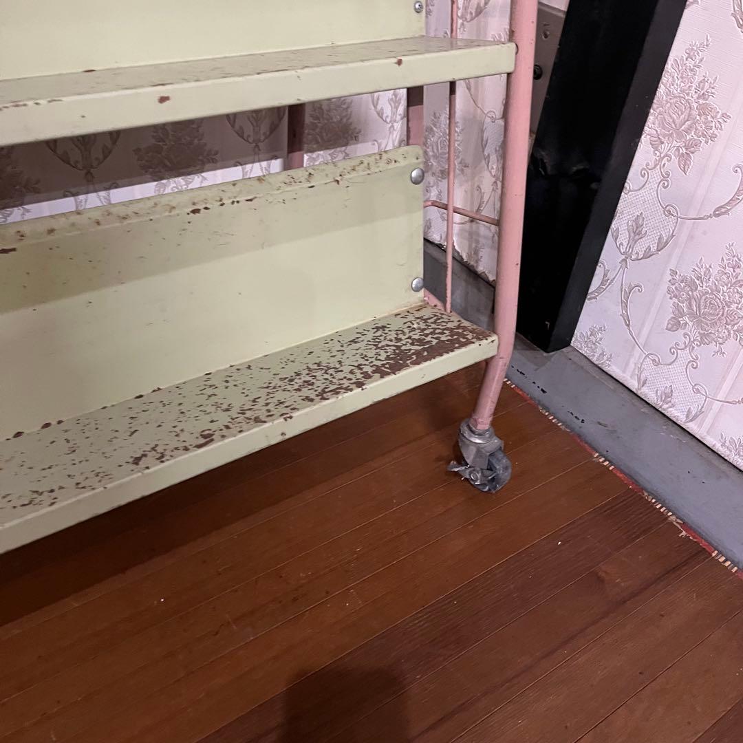 【アンティーク】アイアン スチール 本棚 オープンラック シェルフ 古道具