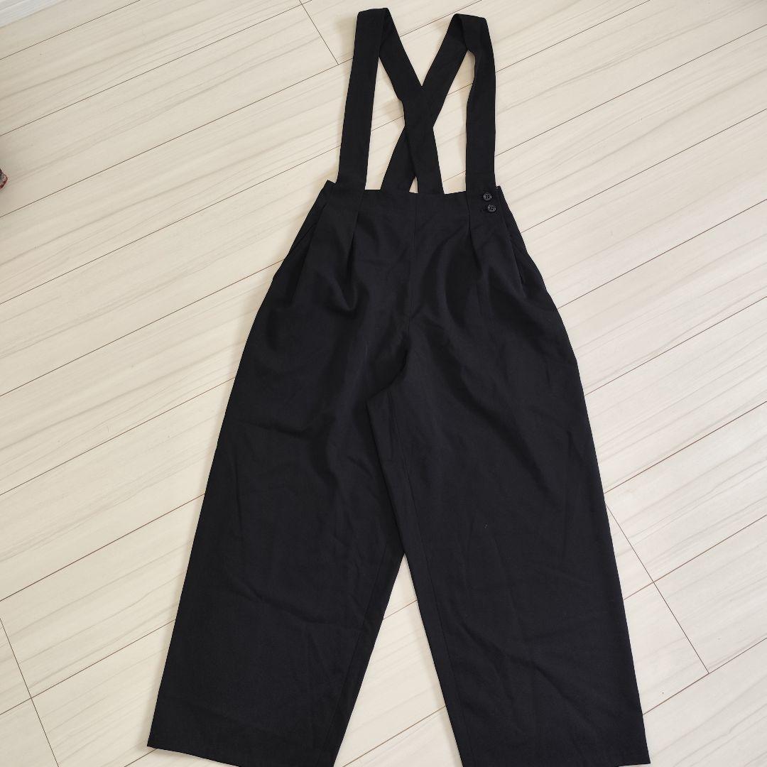 美品✨️Y's ヨウジヤマモト タックワイド サロペットパンツ ブラック