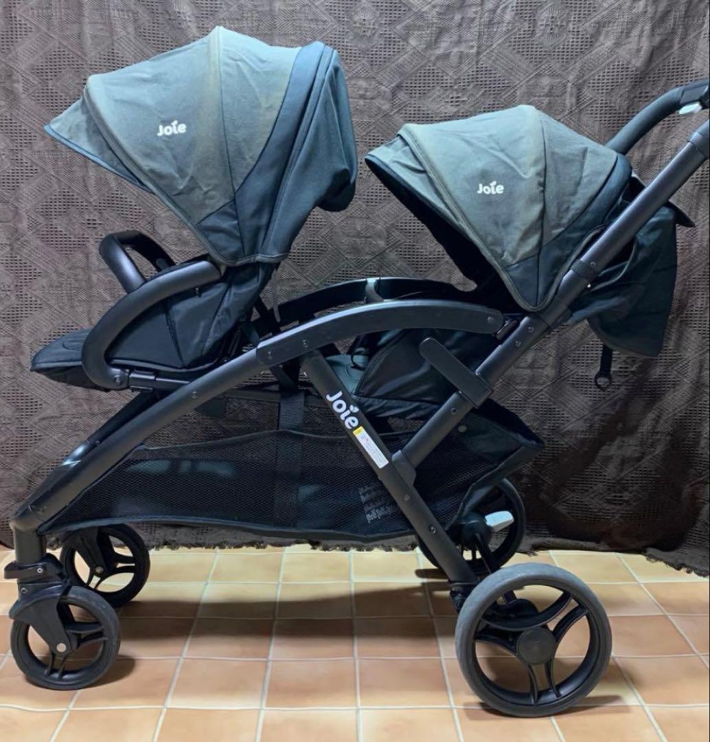 Joie エヴァライトデュオ【2人乗りベビーカー】 レインカバーつき