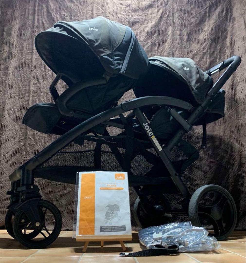 Joie エヴァライトデュオ【2人乗りベビーカー】 レインカバーつき