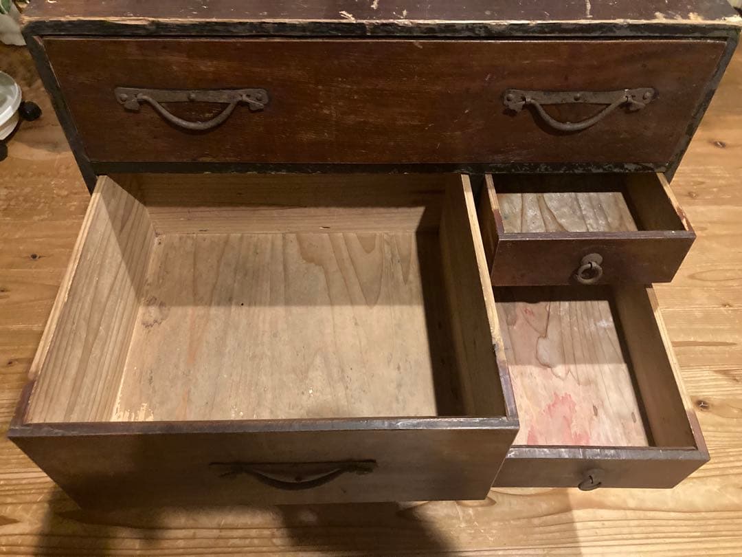 大正レトロ　時代和箪笥　5杯　チェスト　大正14年頃