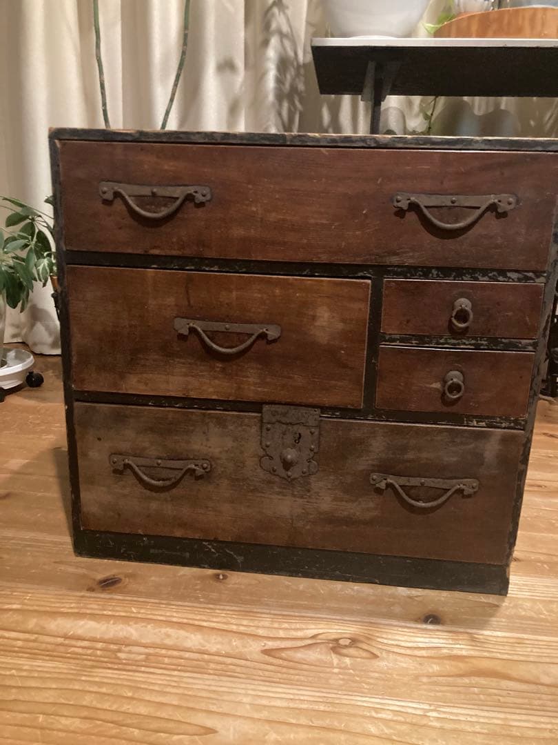 大正レトロ　時代和箪笥　5杯　チェスト　大正14年頃
