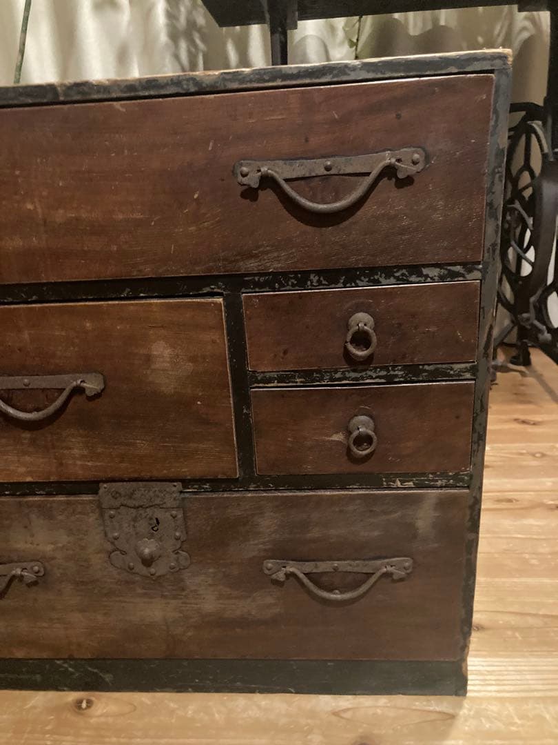 大正レトロ　時代和箪笥　5杯　チェスト　大正14年頃