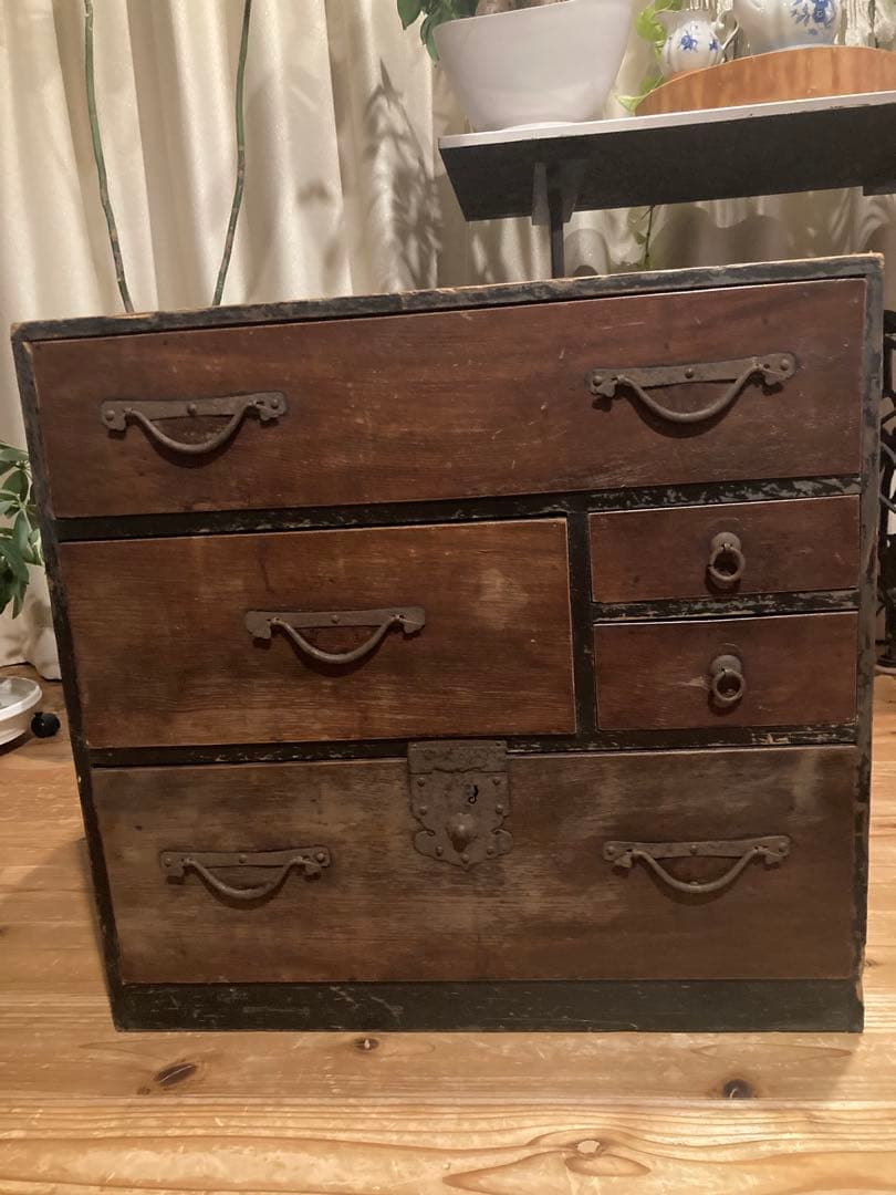 大正レトロ　時代和箪笥　5杯　チェスト　大正14年頃