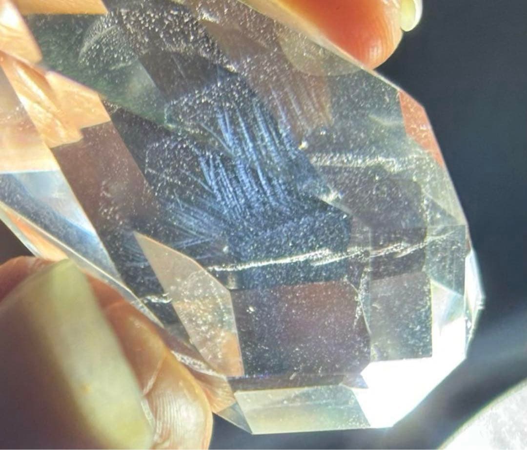 値下げ　レア　高品質　ブルーラダー　水晶　ファセットカット　エンジェルラダー