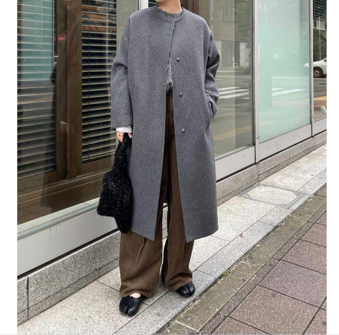 24AW ジャーナルスタンダード スーパー140ビーバーノーカラーコート