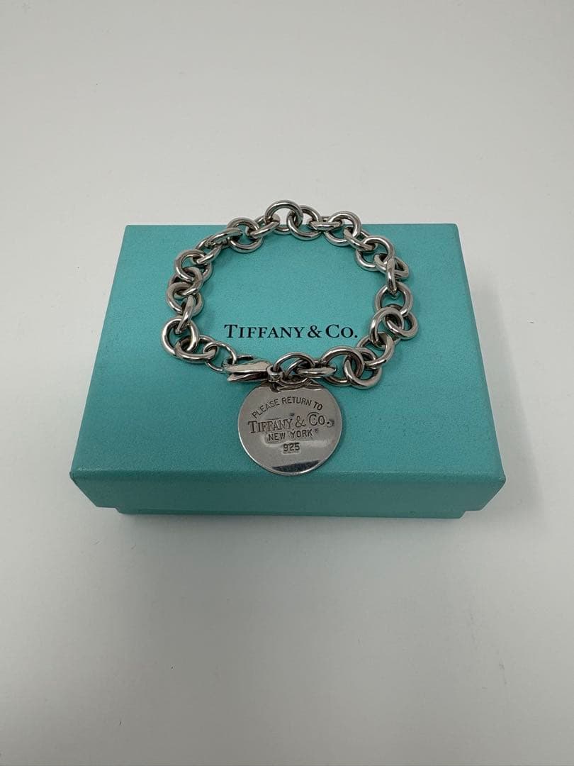 美品 TIFFANY&Co. リターントゥ ラウンドタグ ブレスレット 925