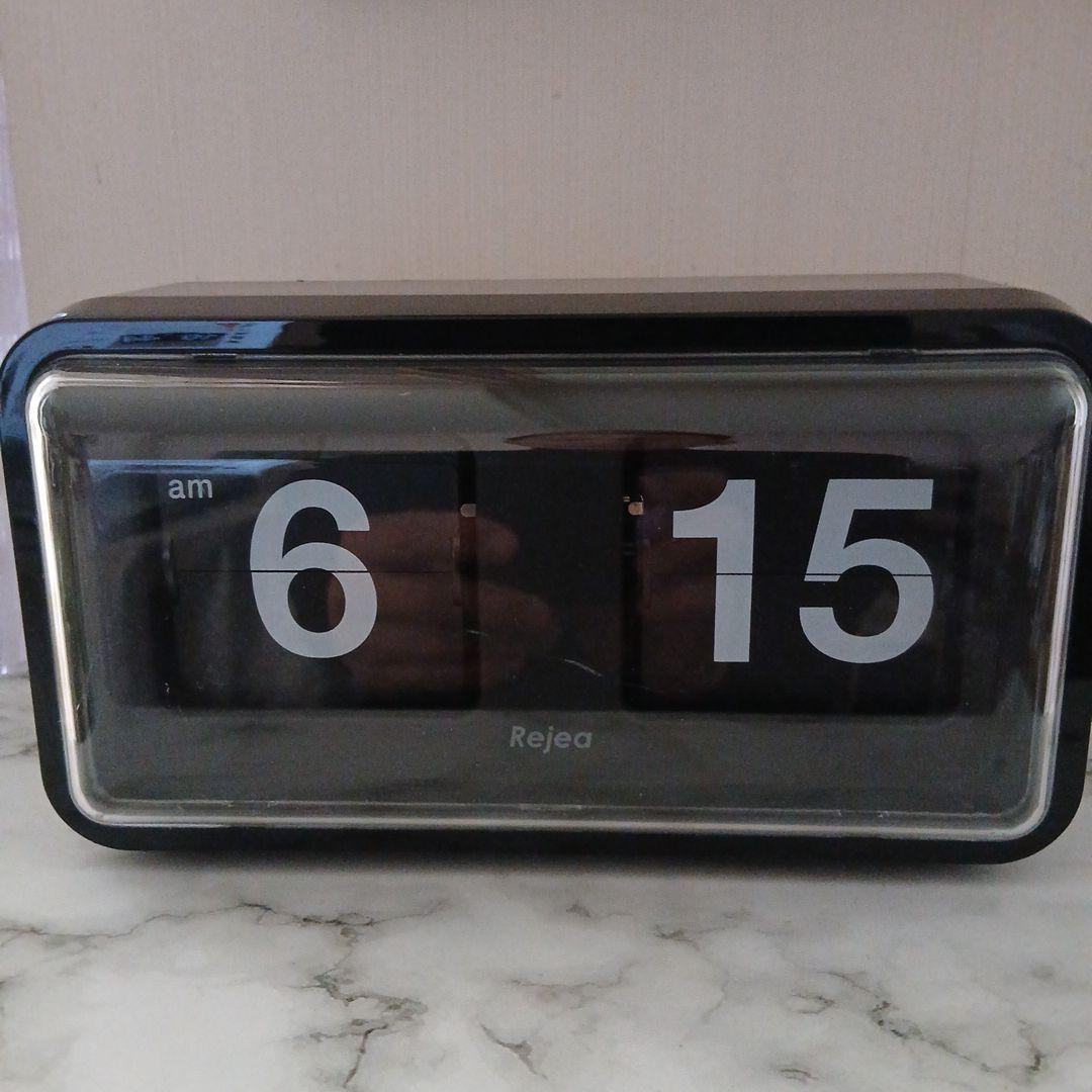 Rejea製 25cmサイズの大きなパタパタ時計 昭和レトロ 電池式　希少品
