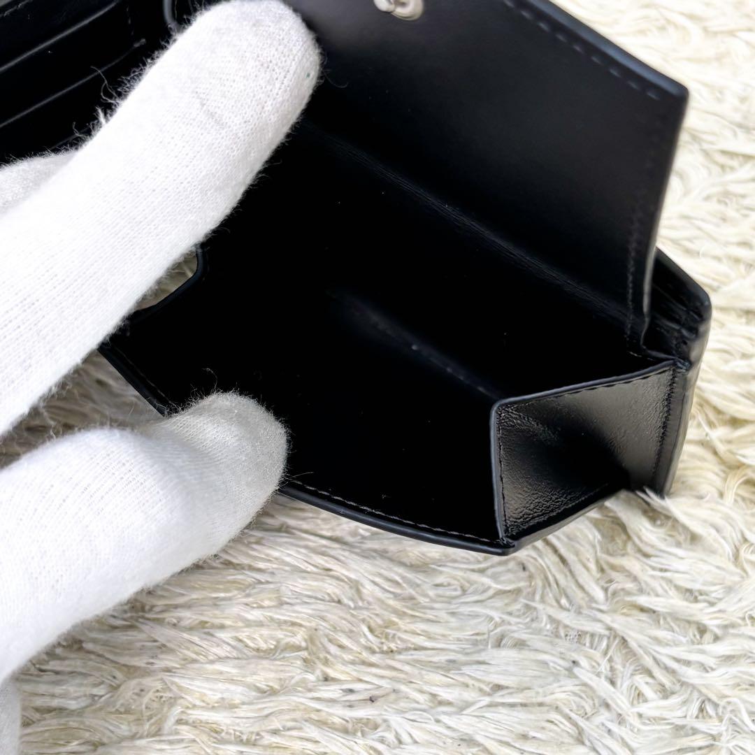 【極美品】セリーヌ バイフォールドウォレット トリオンフ ブラック 二つ折り