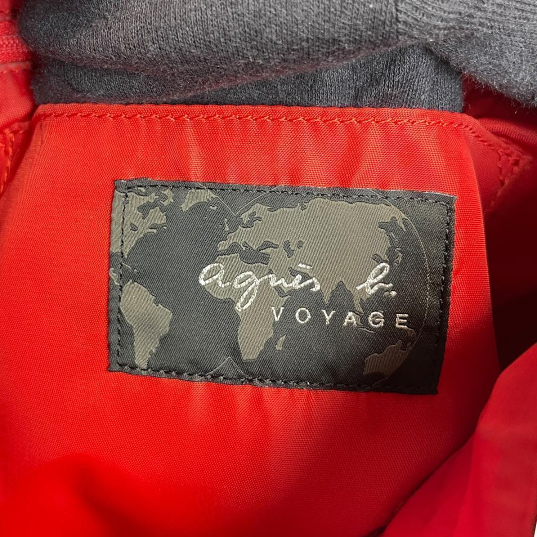 美品 agnes b 2704 トートバッグ A4可能 総柄 PVC ネームタグ