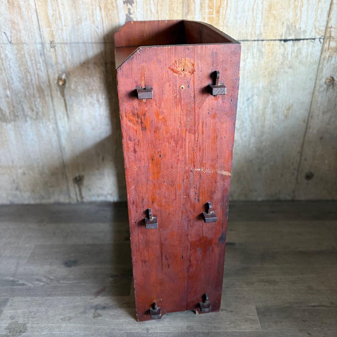 楔の本棚　3段　書棚　無垢材　オープンシェルフ　ラック　ヴィンテージ