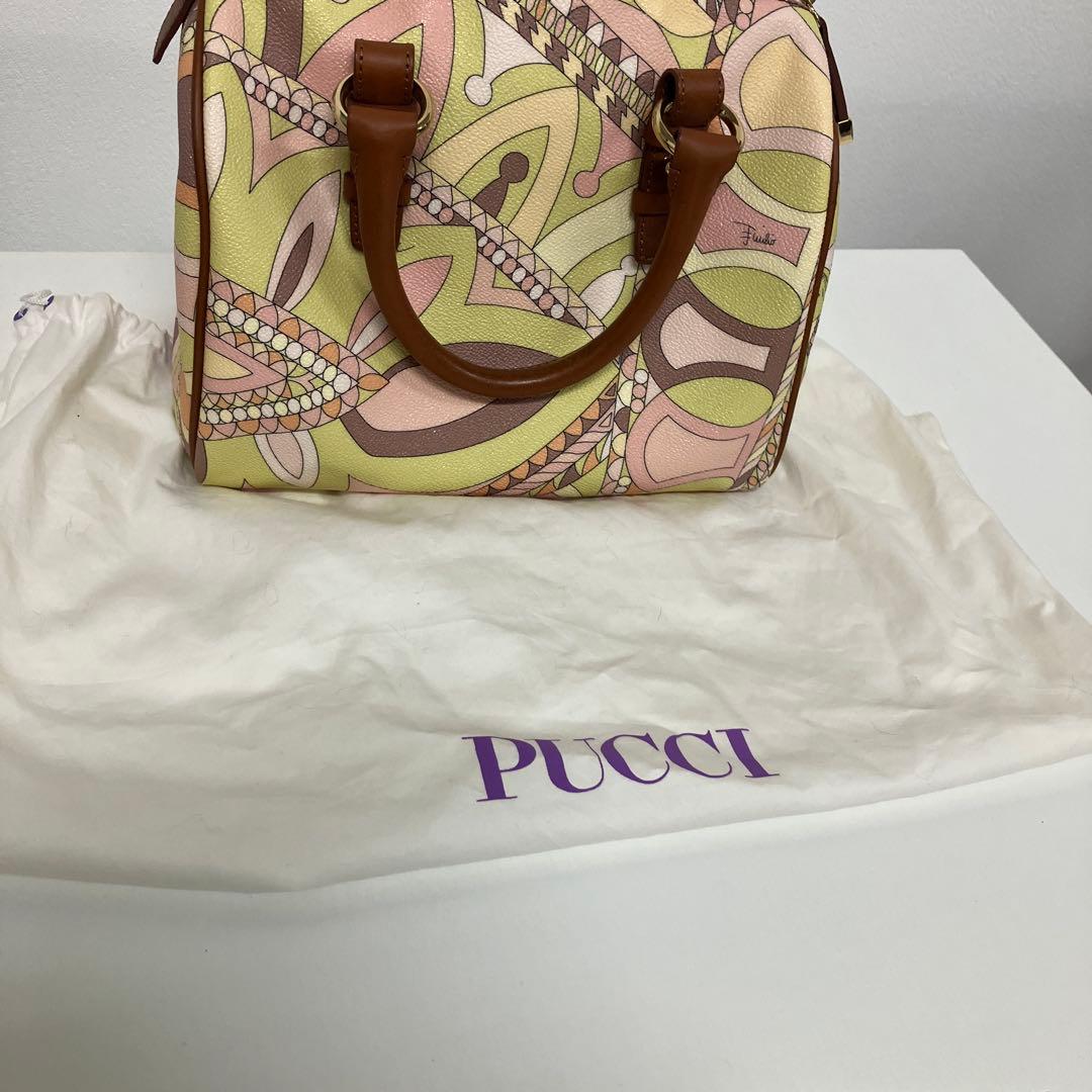 三方良し 美品　エミリオプッチ ボストン ハンドバッグ　オールレザー