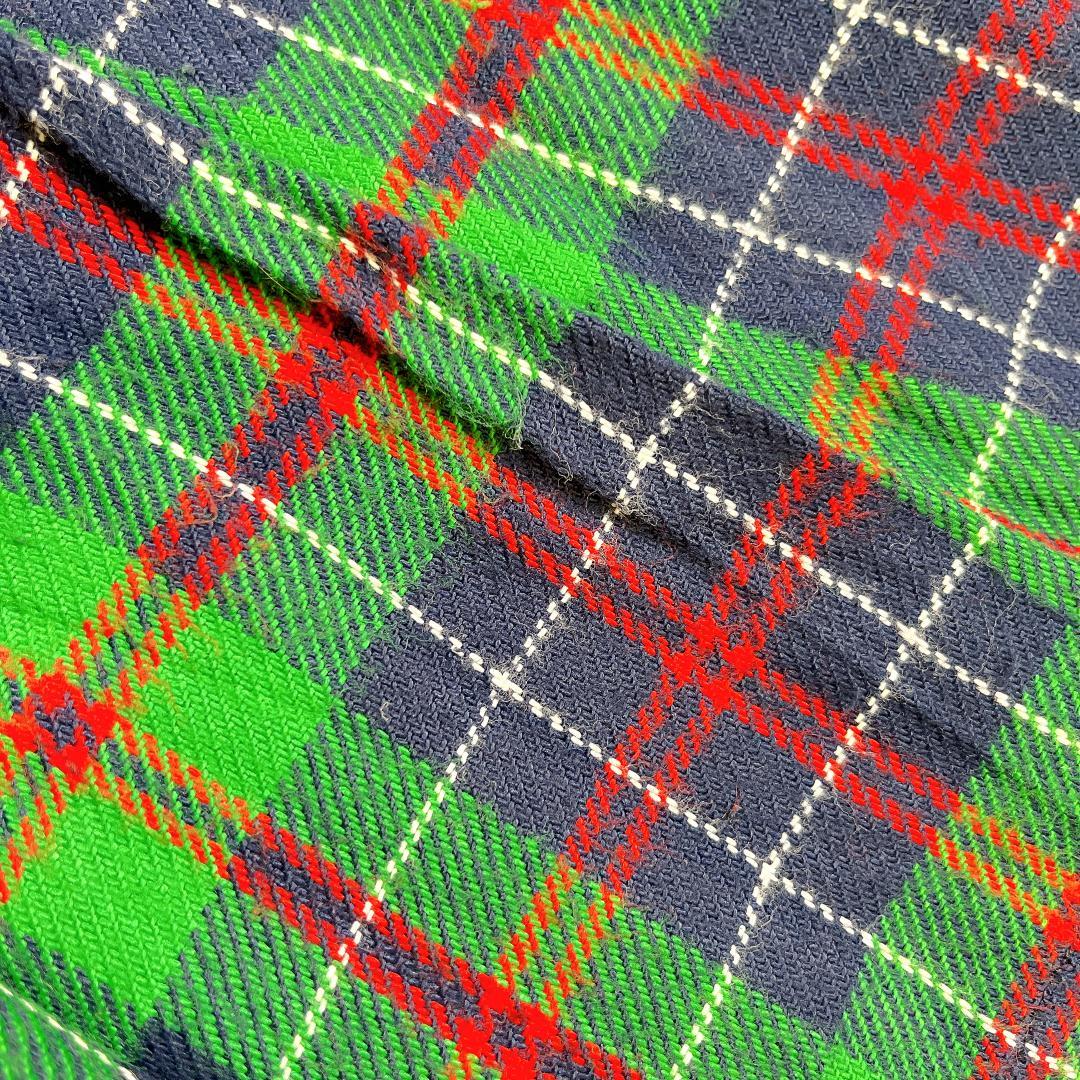 トリココムデギャルソン チェック プリーツ ラップスカート グリーン M相当