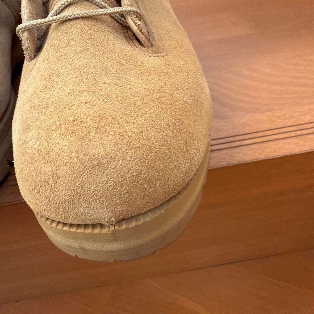 BELLEVILLE ベージュ ミリタリーブーツ