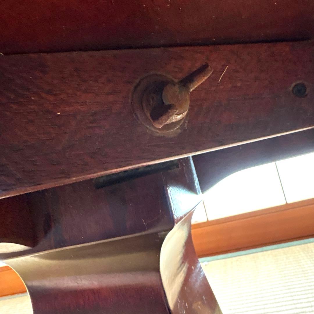 彫刻装飾付　テーブル　座卓　昭和