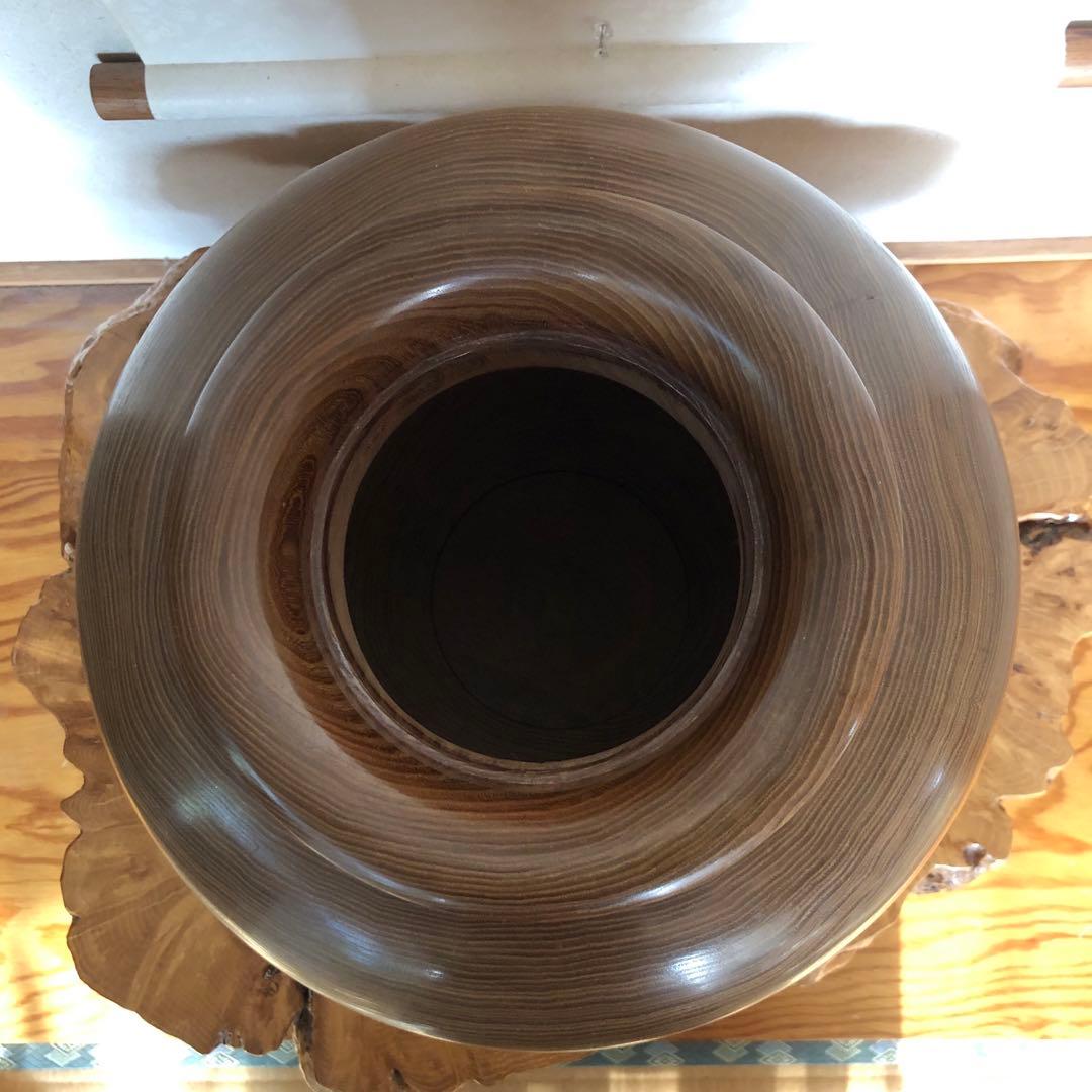 ＊コメント欄よりお値下げ＊ 天然木一点物【花器／壺】槐 ¥60,000