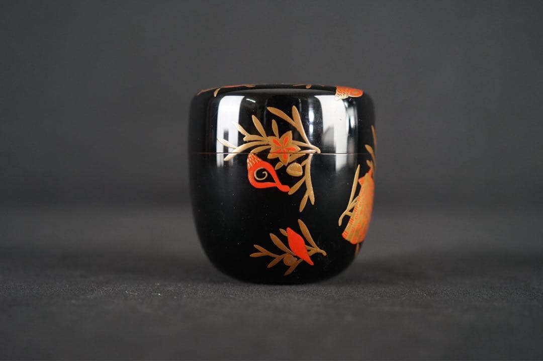 中村宗悦 而妙斎好写 海松貝蒔絵 大棗 共箱 茶道具