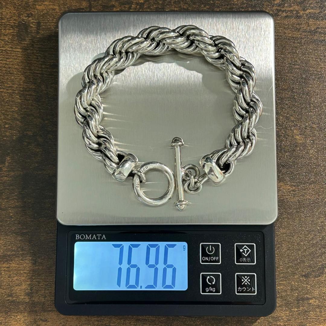 希少 メキシカンジュエリー ブレスレット ツイスト シルバー925 タスコ