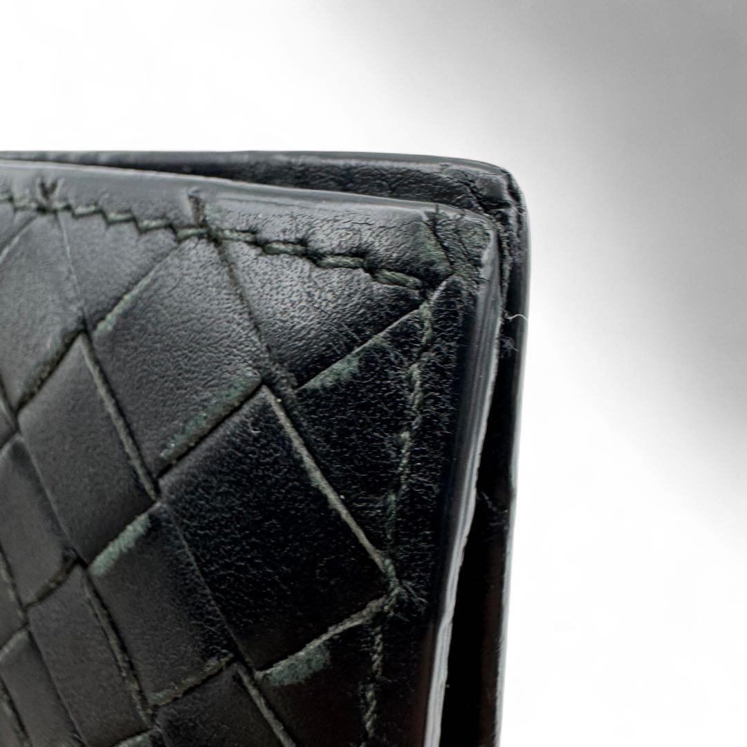 美品　ボッテガヴェネタ　マネークリップ　カードケース　イントレチャート　レザー