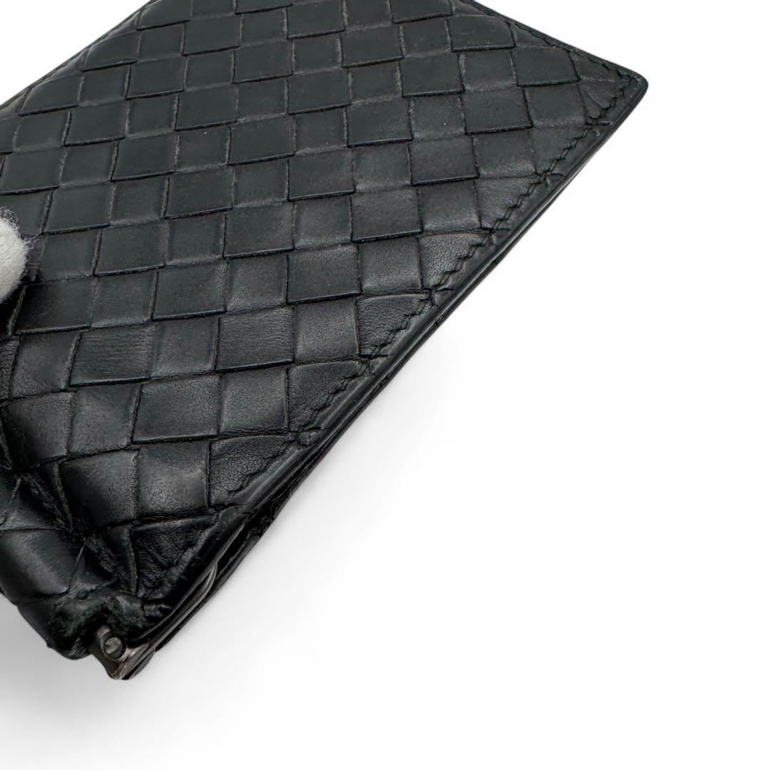 美品　ボッテガヴェネタ　マネークリップ　カードケース　イントレチャート　レザー