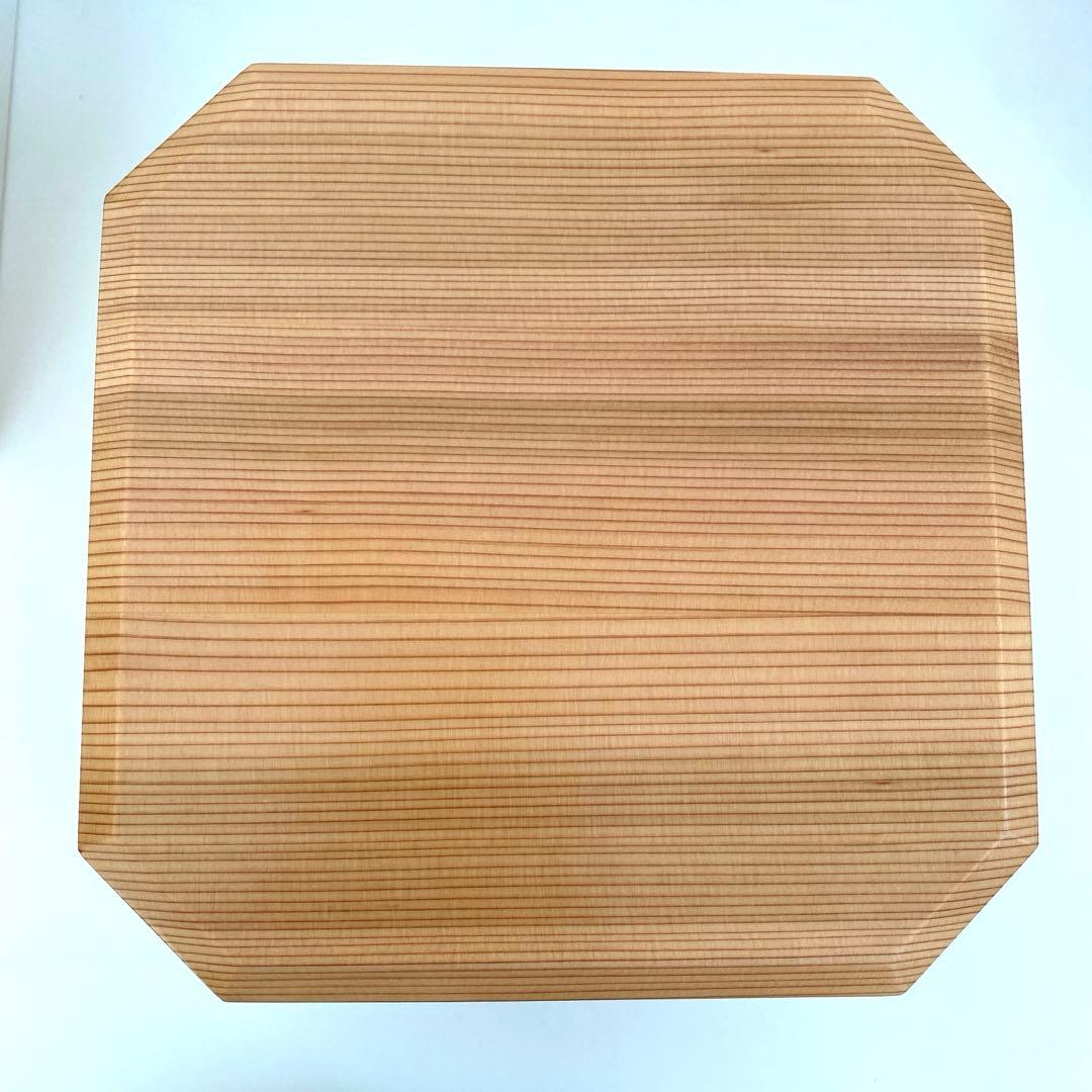 【未使用品】大館工芸社　秋田杉　隅切三段重 重箱 6.5寸