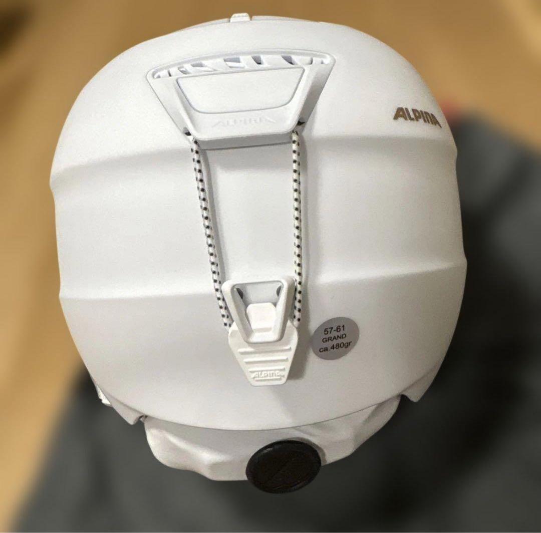 くみこさま専用ALPINA GRAND 白色　ヘルメット 57-61cm スキー