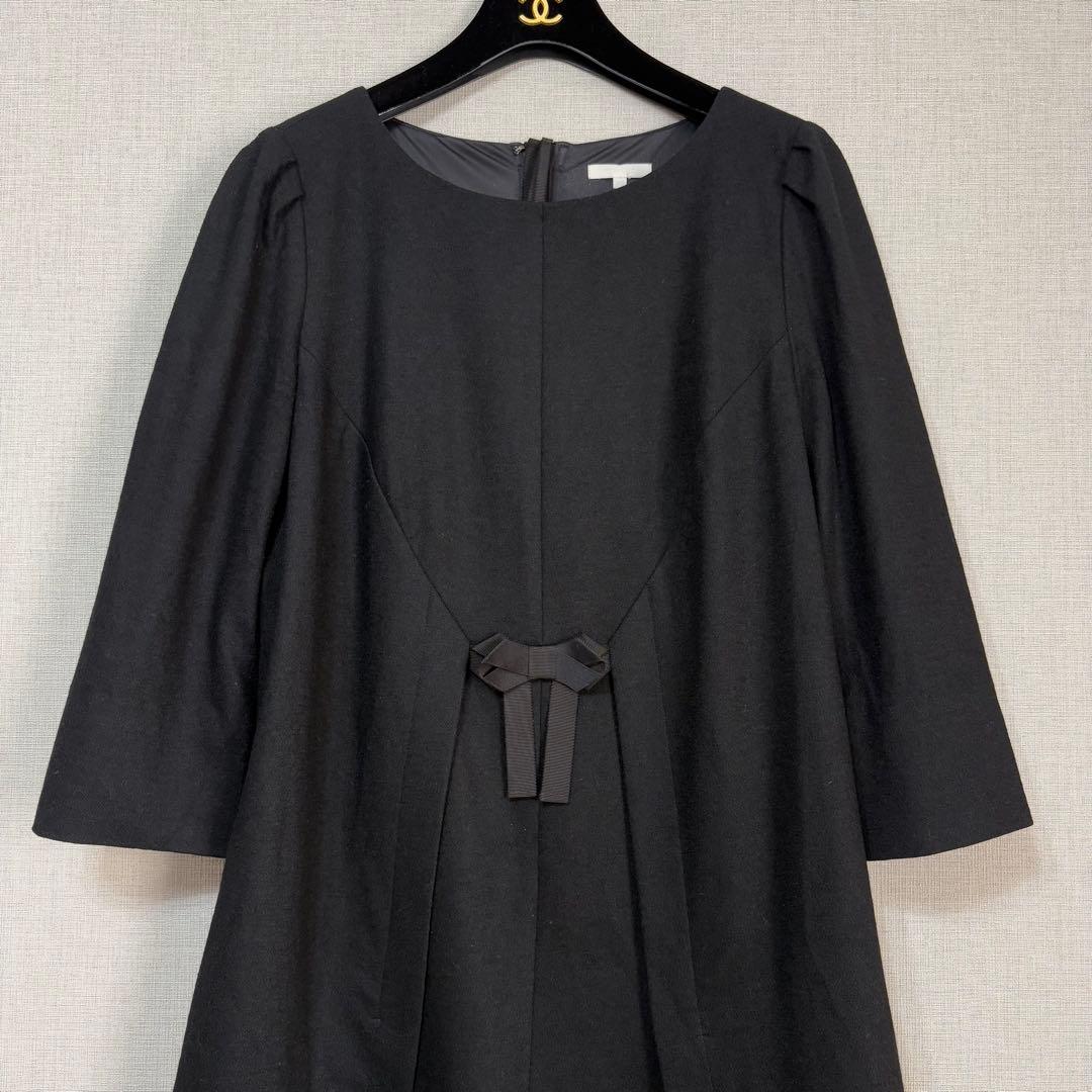 美品　トゥービーシック ワンピース 46 大きいサイズ ウール混　上品　フレア