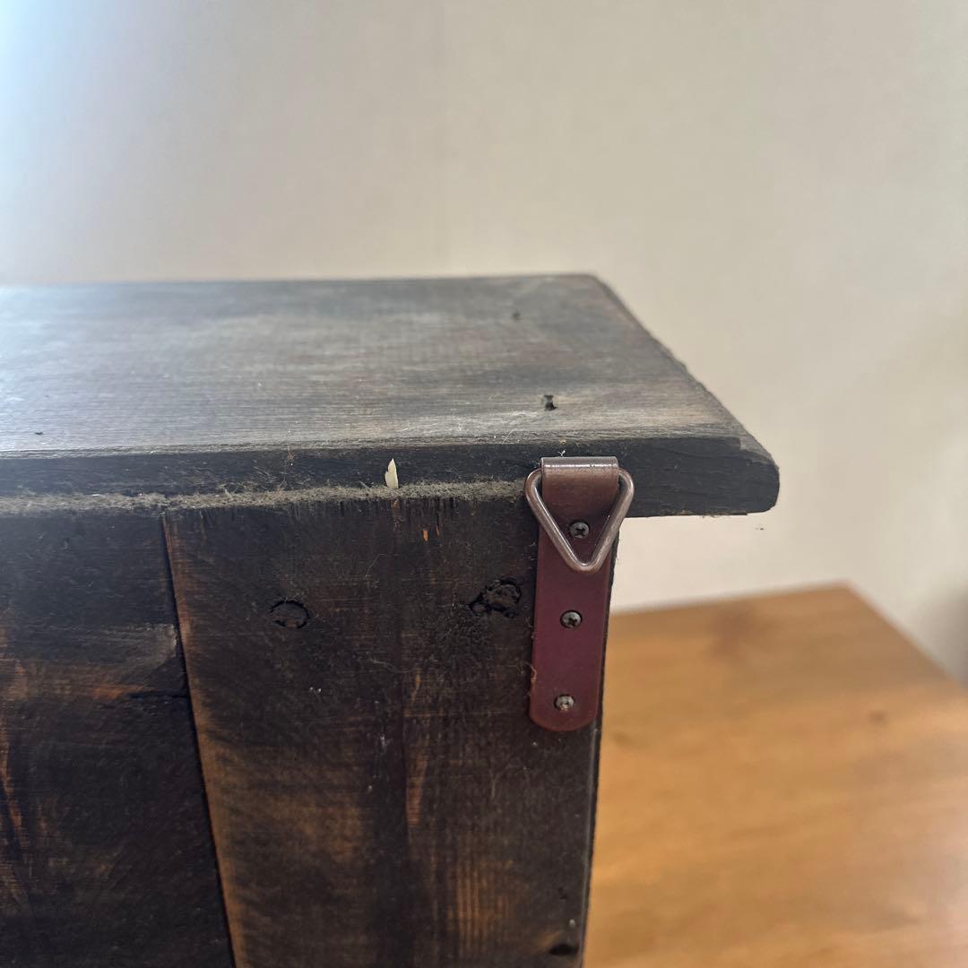 コーハウス購入 木製シェルフダークブラウン 収納付 アンファン アンティーク調