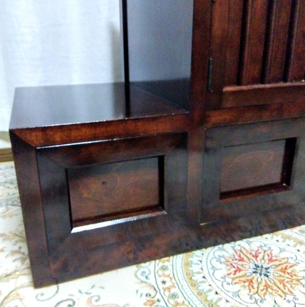 【松本民芸家具】階段箪笥　ミズメザクラ無垢材　職人彫り込みサイン　時代箪笥