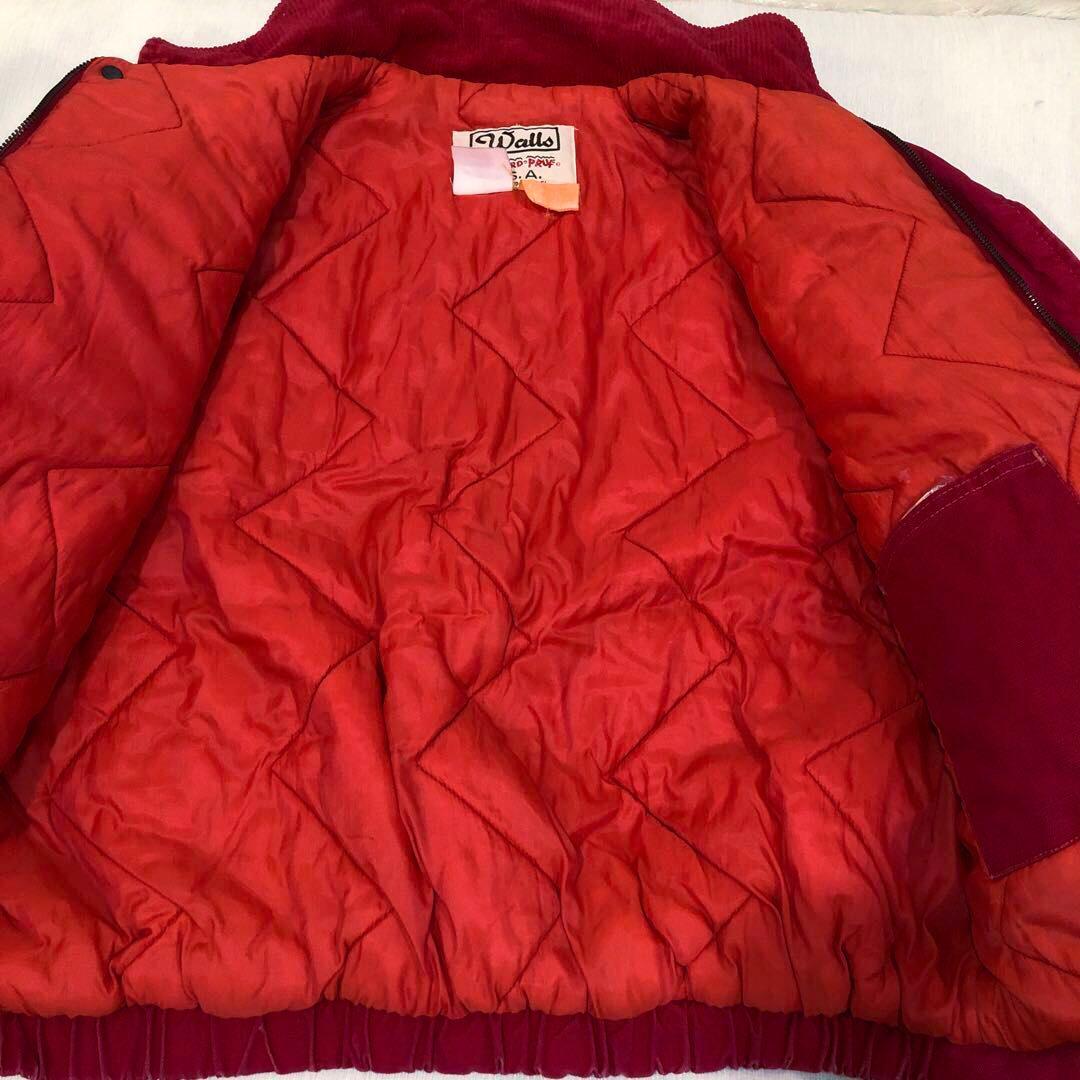 USA製 Walls BLIZZARD PRUF ワークジャケット 赤 短丈