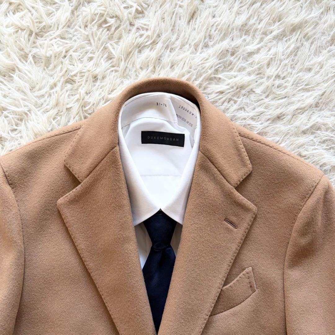 <美品>LARDINI キャメル ウール チェスターコート サイズ44