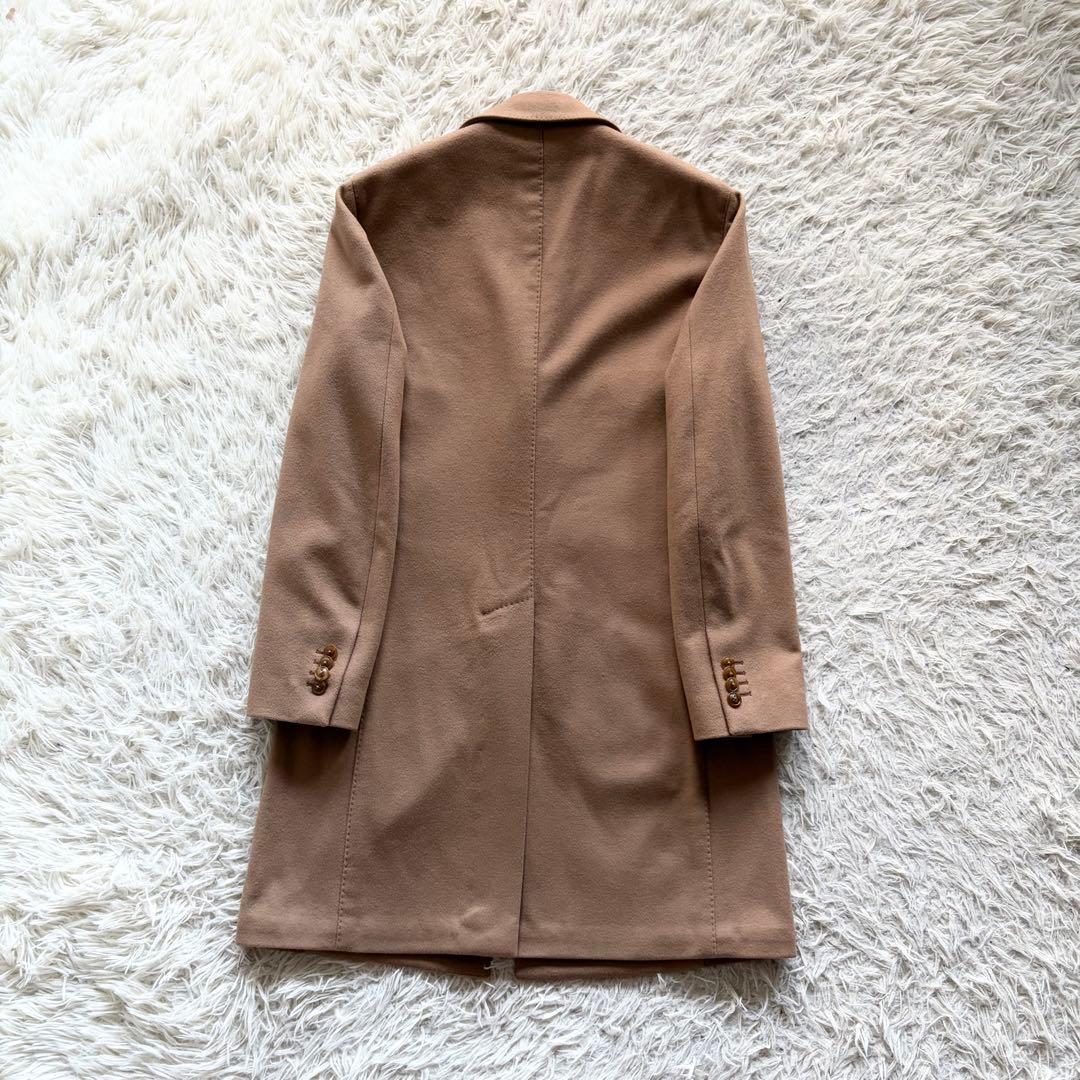 <美品>LARDINI キャメル ウール チェスターコート サイズ44