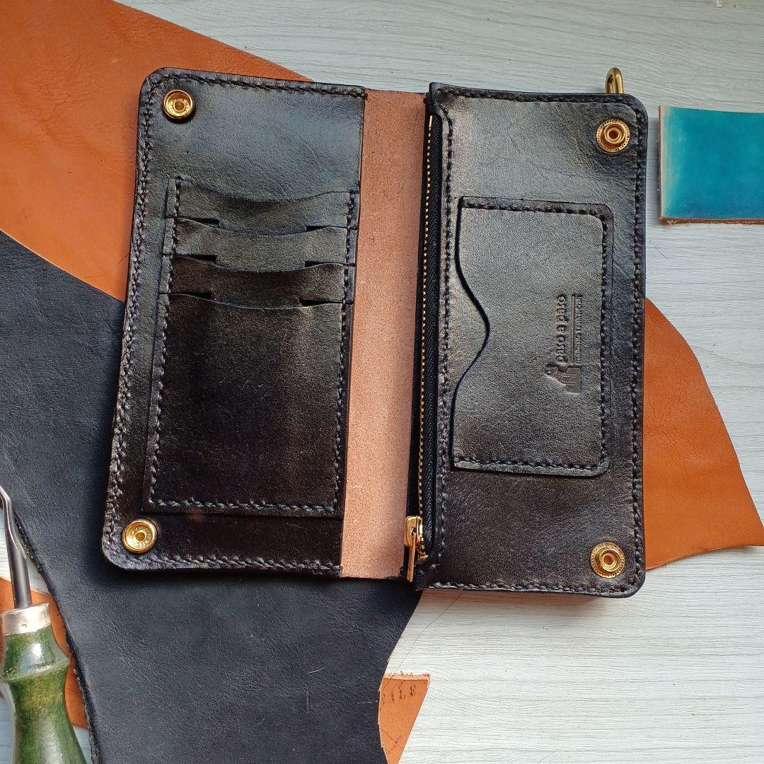 トラッカーウォレット　ロング　茶芯　ハンドメイド　42TALON
