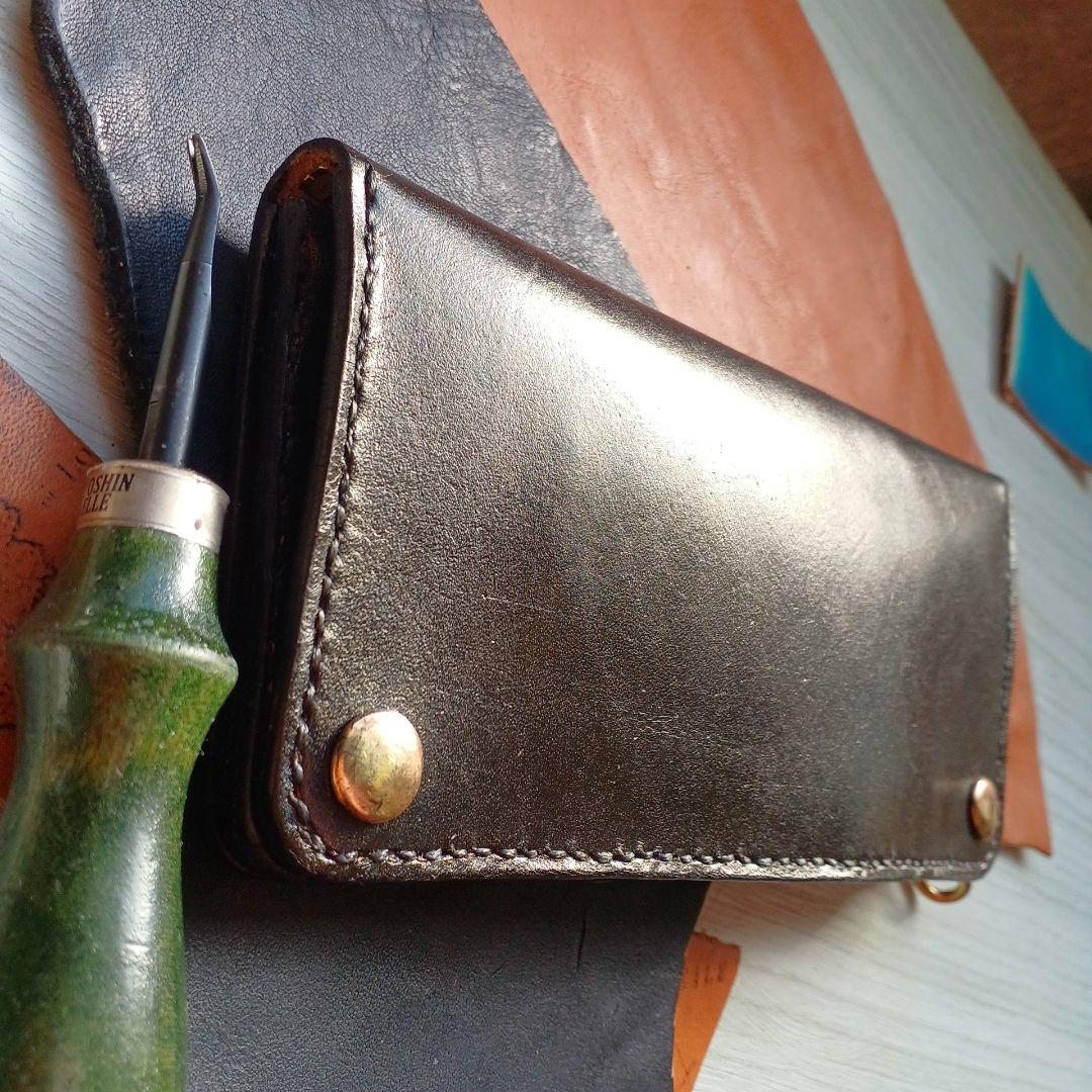 トラッカーウォレット　ロング　茶芯　ハンドメイド　42TALON